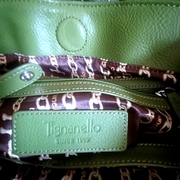 TIGNANELLO GENUINE PEBBLE LEATHER BAG-SMALL-(NWOT) - Picture 4 of 5